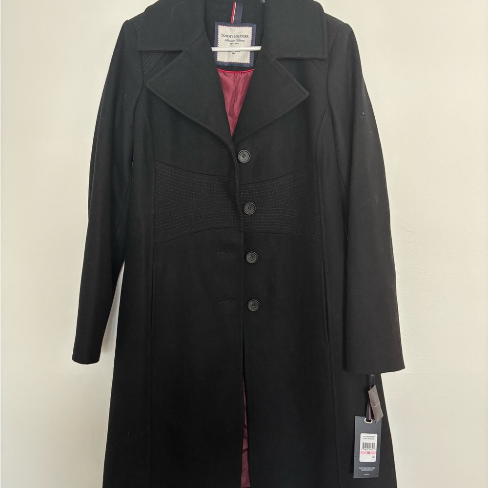 Tommy Hilfiger Black Trench Coat for Women